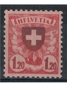 SVIZZERA 1924 Croce e scudo - Varietà 1v MNH**