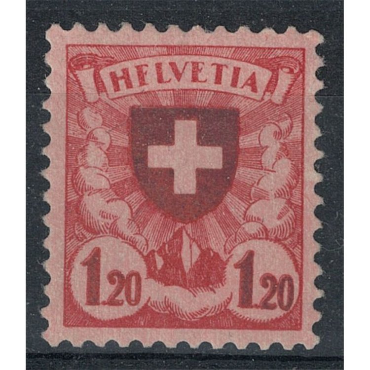 SVIZZERA 1924 Croce e scudo - Varietà 1v MNH**