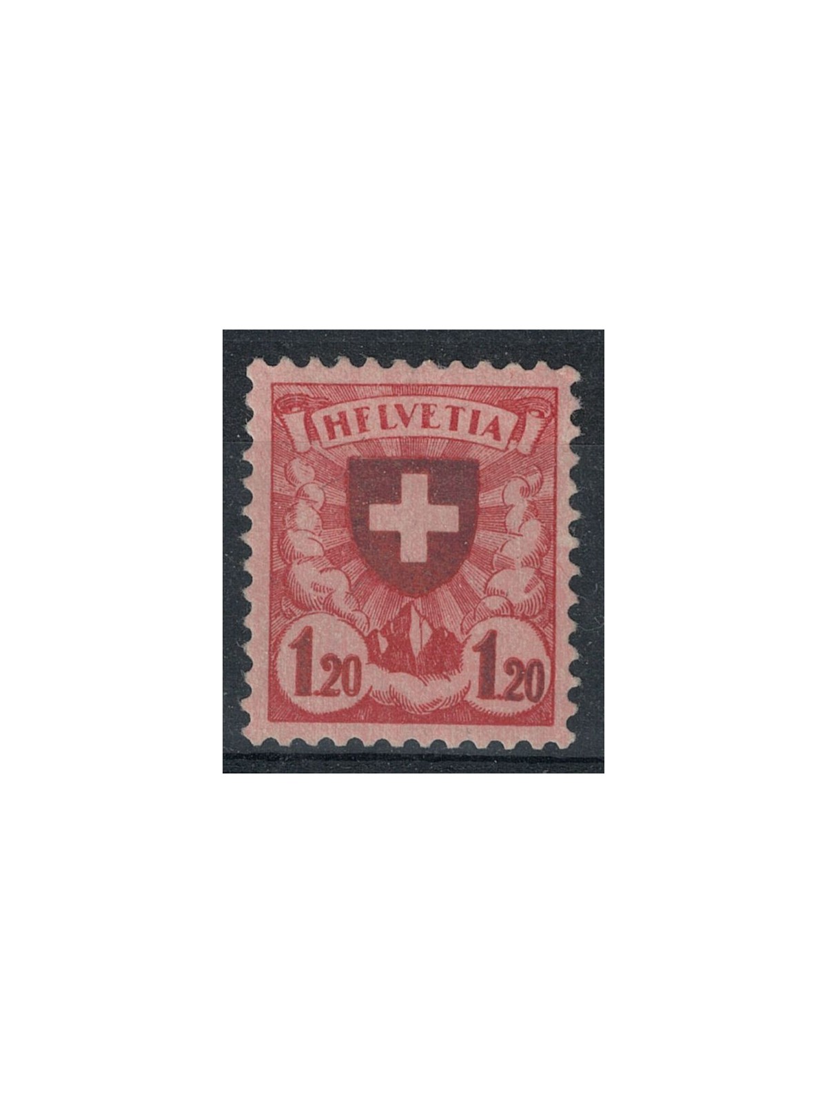 SVIZZERA 1924 Croce e scudo - Varietà 1v MNH**