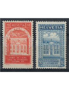 SWITZERLAND 1924 Universal Postal Union 2v MNH**