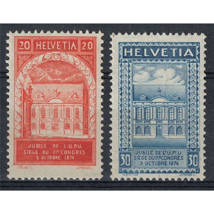 SVIZZERA 1924 Unione postale universale 2v MNH**