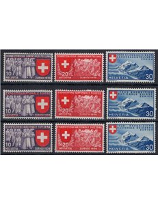 SVIZZERA 1939 Esposizione nazionale 9v MNH**