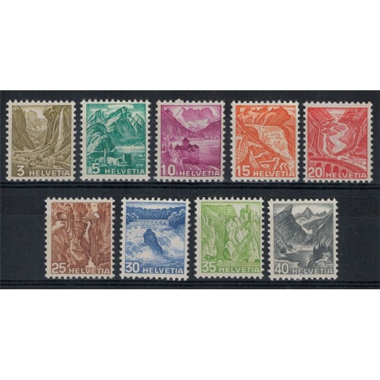 SVIZZERA 1936 Vedute 9v MNH**