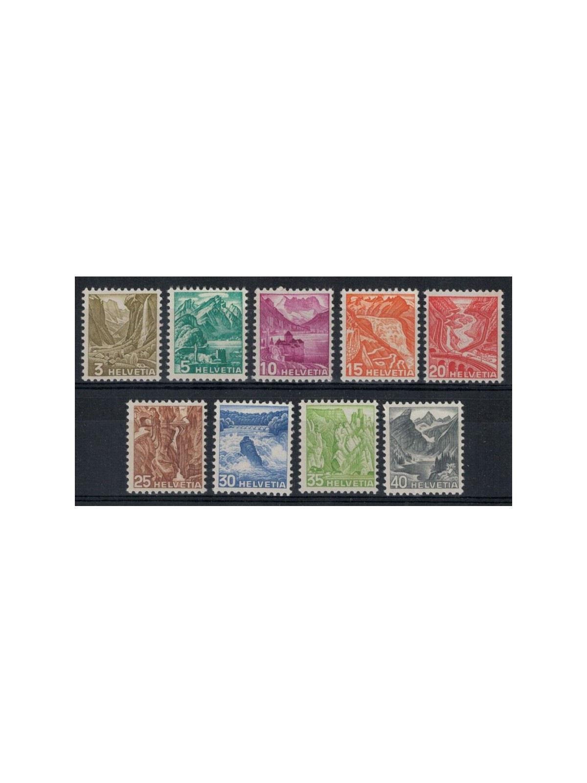 SWITZERLAND 1936 Views 9v MNH**