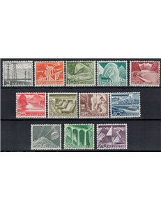SVIZZERA 1949 Tecnica e paesaggi 12v MNH**