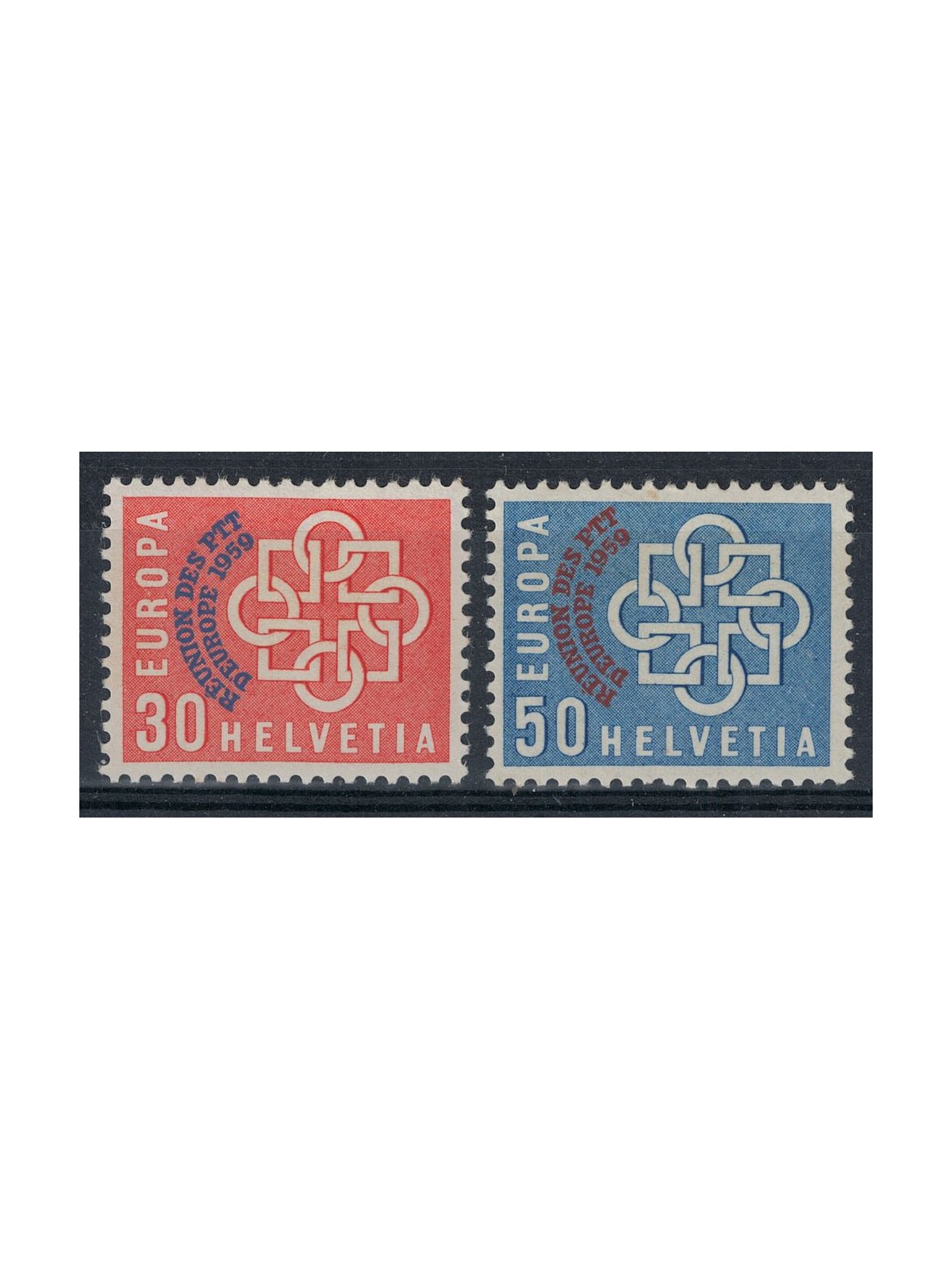 SVIZZERA 1959 Amministrazioni postali europee 2v MNH**