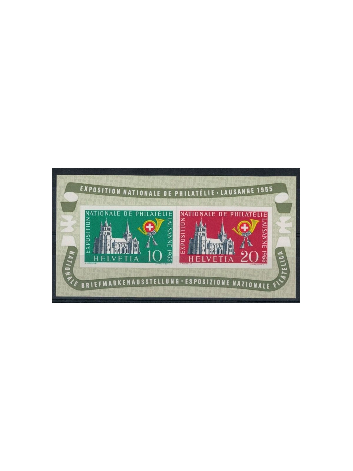 SWITZERLAND 1955 Lausanne Philatelic Exhibition 1 s/s MNH**