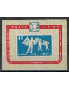 SWITZERLAND 1951 Lucerne Philatelic Exhibition 1 s/s MNH**