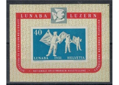 SWITZERLAND 1951 Lucerne Philatelic Exhibition 1 s/s MNH**