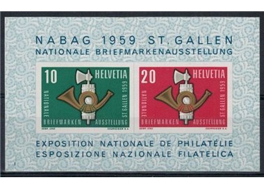 SWITZERLAND 1959 St. Gallen Philatelic Exhibition 1 s/s MNH*