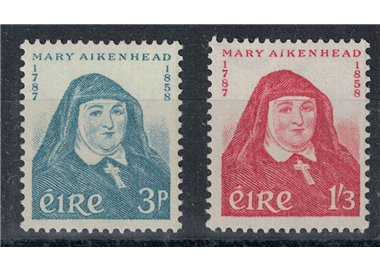 IRLANDA 1958 Suor Mary Aikenhead 2v MNH**