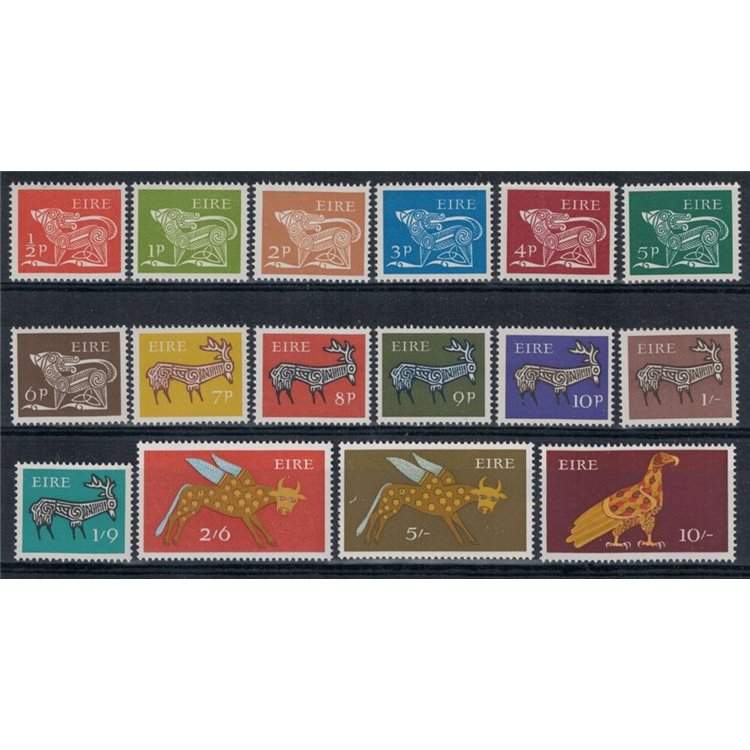 IRLANDA 1968 Animali simbolici 16v MNH**