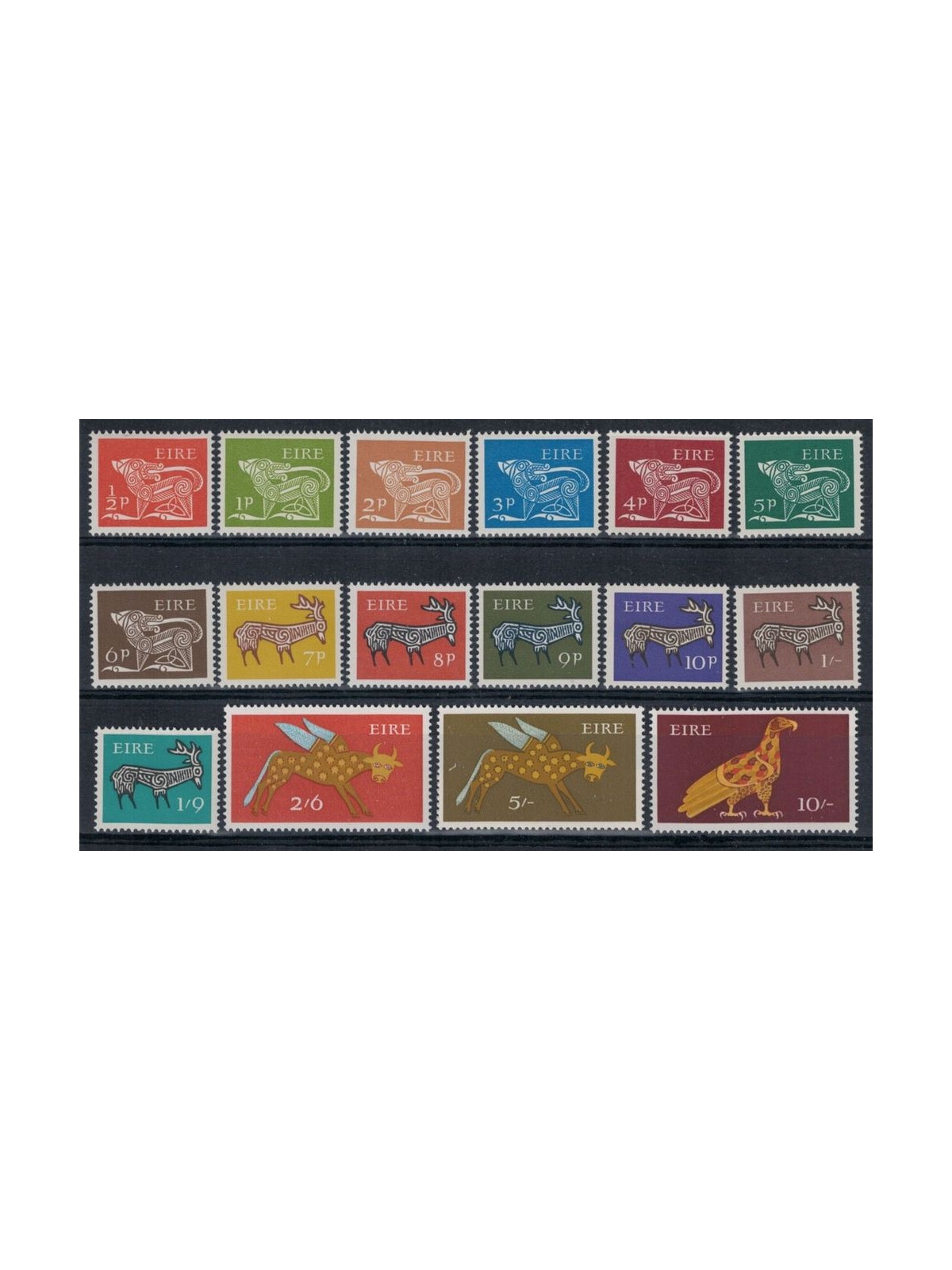 IRLANDA 1968 Animali simbolici 16v MNH**