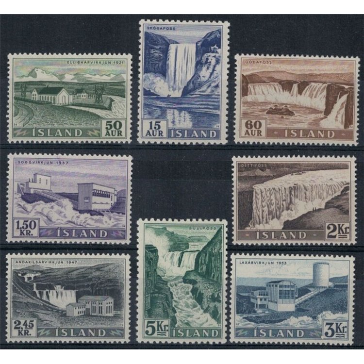 ICELAND 1956 Hydroelectric plants 8v MNH**