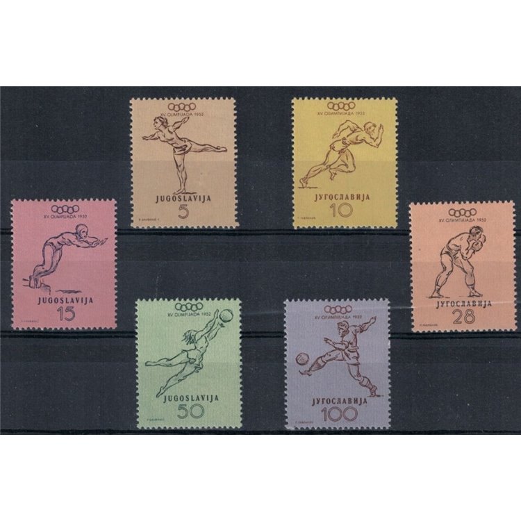 JUGOSLAVIA 1952 Olimpiadi di Helsinki 6v MNH**