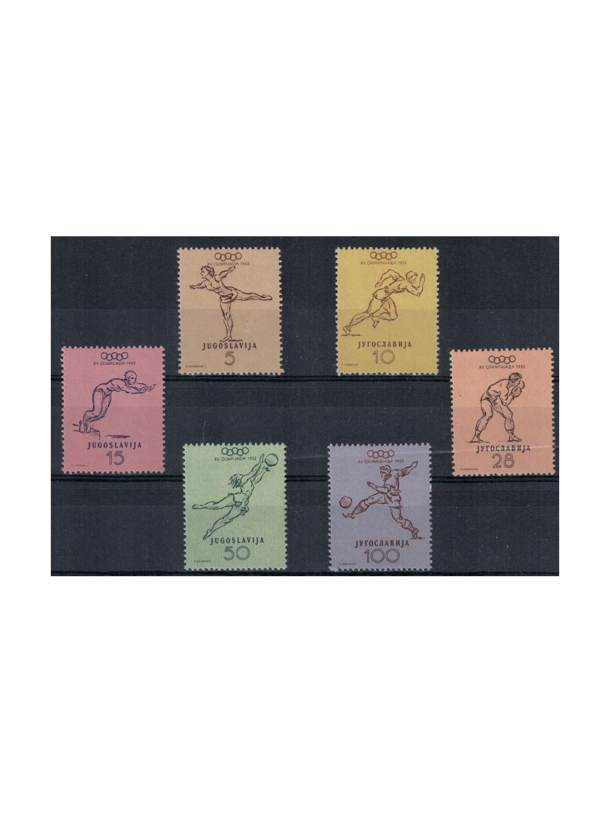 YUGOSLAVIA 1952 Helsinki Olympics 6v MNH**
