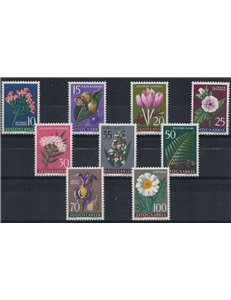 YUGOSLAVIA 1957 Flora, medicinal plants 9v MNH**