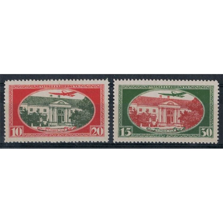 LATVIA 1930 Rainis' House 2v MNH**