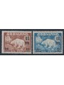 GROENLANDIA 1956 Orso polare soprastampati 2v MH*