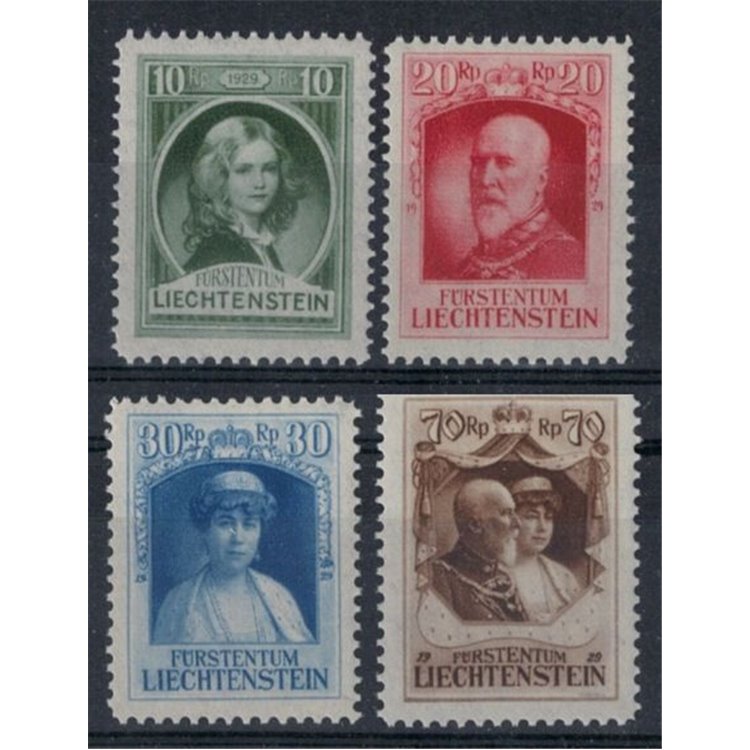 LIECHTENSTEIN 1929 Avvento al trono di Francesco I 4v MNH**