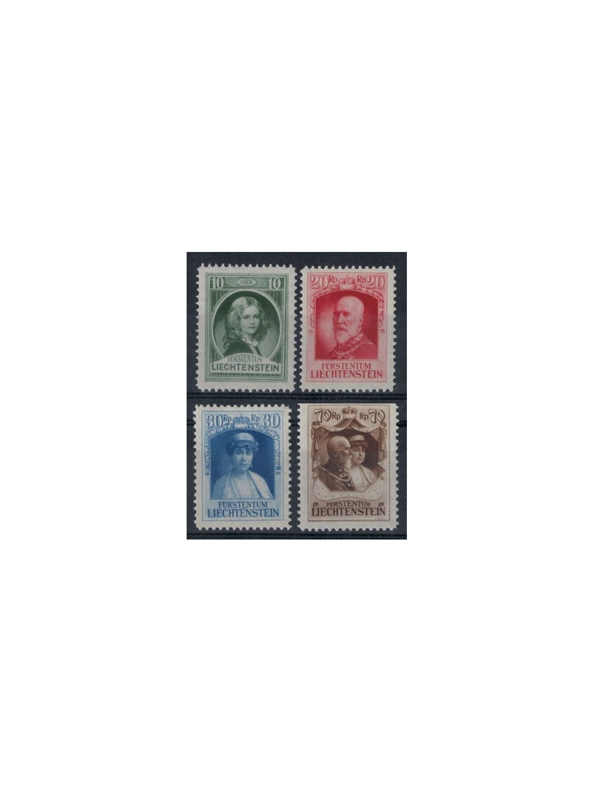 LIECHTENSTEIN 1929 Avvento al trono di Francesco I 4v MNH**