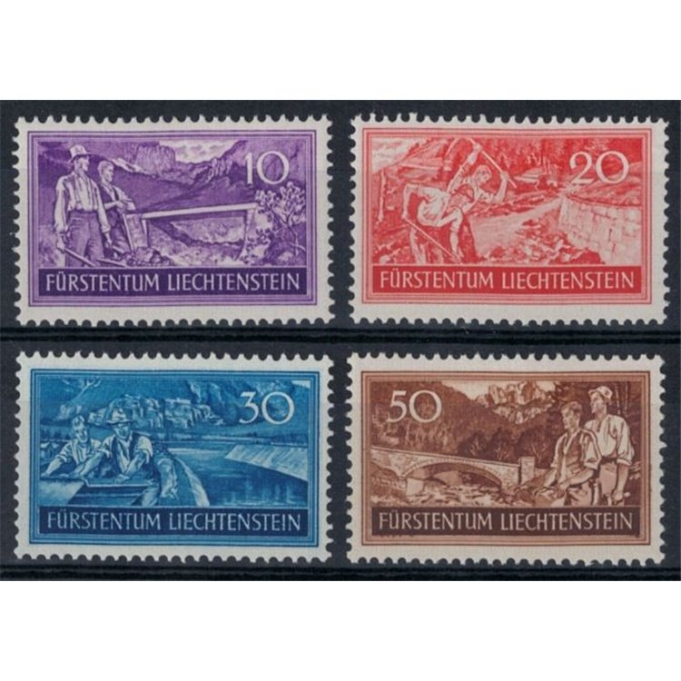 LIECHTENSTEIN 1937 Unemployment 4v MNH**