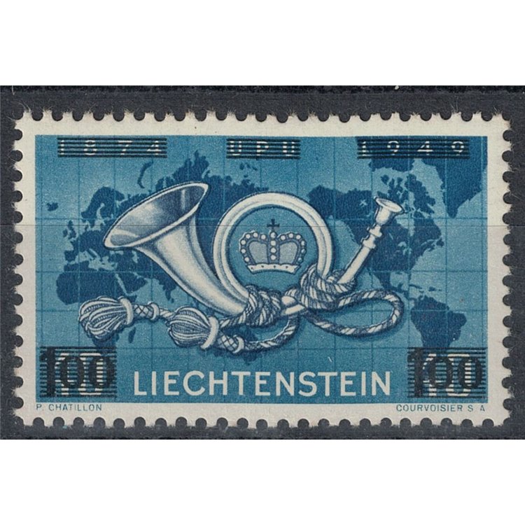 LIECHTENSTEIN 1950 UPU anniversary overprinted MNH**