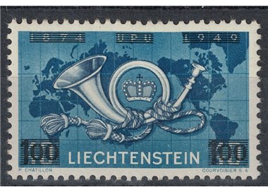 LIECHTENSTEIN 1950 Anniversario UPU soprastampato MNH**