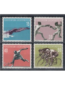 LIECHTENSTEIN 1958 Sporting subjects 4v MNH**