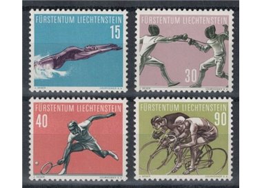 LIECHTENSTEIN 1958 Sporting subjects 4v MNH**