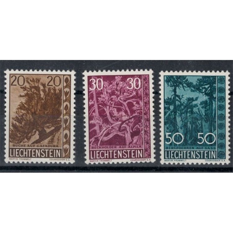 LIECHTENSTEIN 1960 Trees and shrubs 3v MNH**
