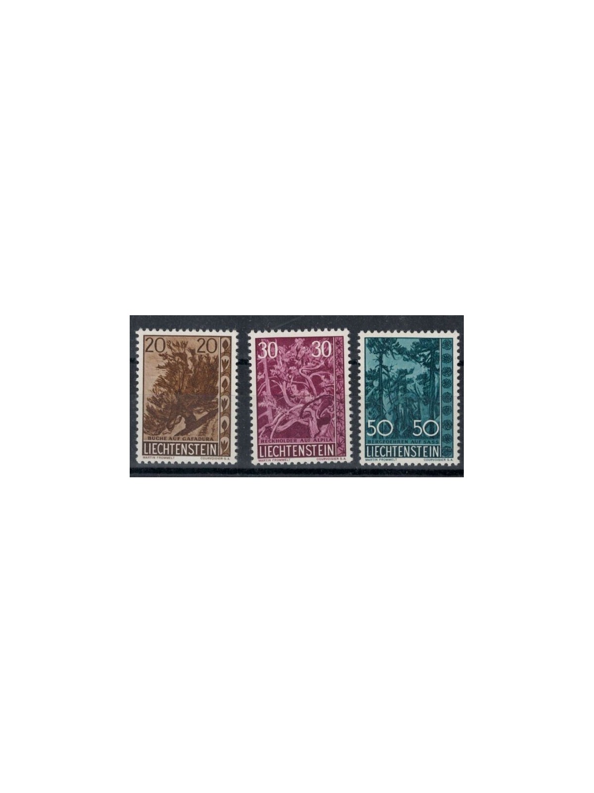 LIECHTENSTEIN 1960 Trees and shrubs 3v MNH**