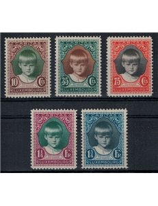 LUSSEMBURGO 1929 Caritas, pro infanzia 5v MNH**