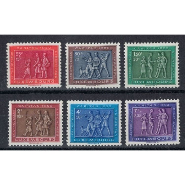 LUSSEMBURGO 1953 Caritas, pro infanzia 6v MNH**