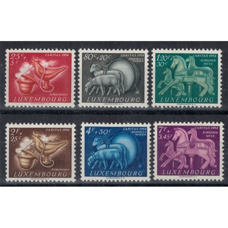 LUSSEMBURGO 1954 Caritas, pro infanzia 6v MNH**