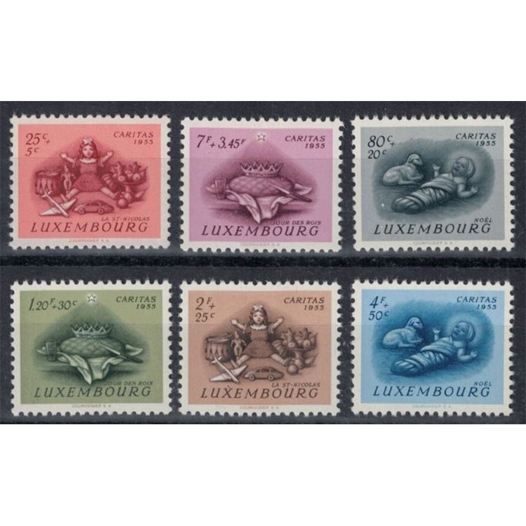 LUSSEMBURGO 1955 Caritas, pro infanzia 6v MNH**