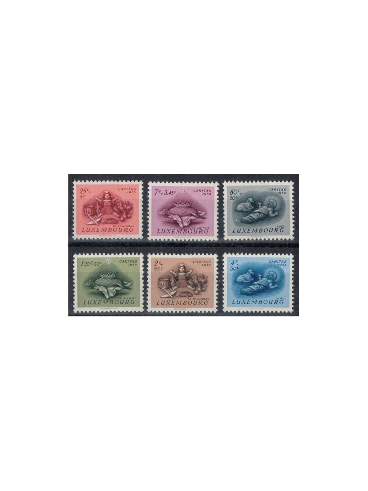 LUSSEMBURGO 1955 Caritas, pro infanzia 6v MNH**