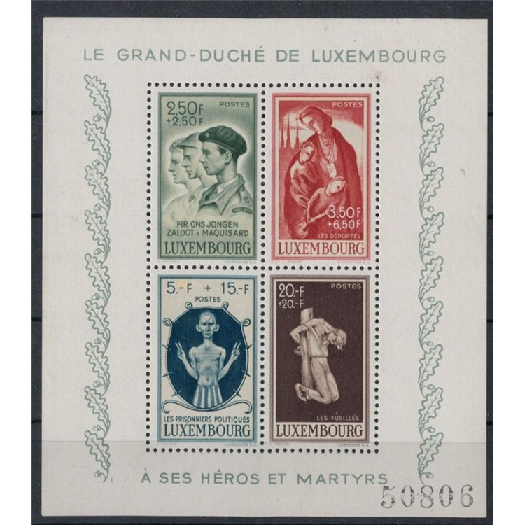LUXEMBOURG 1946 Caritas, pro vittime della guerra 1 s/s MNH**