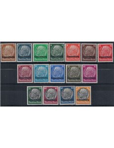 LUXEMBOURG 1940 GERMAN OCCUPATION Brothers of Germany overprinted 16v MNH**