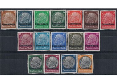 LUXEMBOURG 1940 GERMAN OCCUPATION Brothers of Germany overprinted 16v MNH**