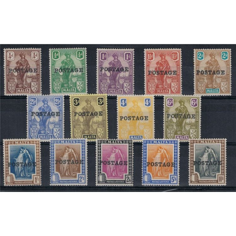 MALTA 1926 Allegorie soprastampati Postage 14v MH*