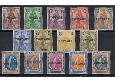 MALTA 1926 Allegorie soprastampati Postage 14v MH*