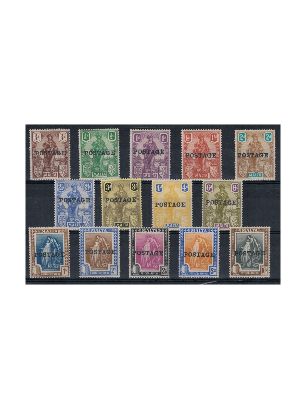 MALTA 1926 Allegorie soprastampati Postage 14v MH*