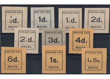 MALTA 1925 Tax mark (value in the centre) 10v MH*