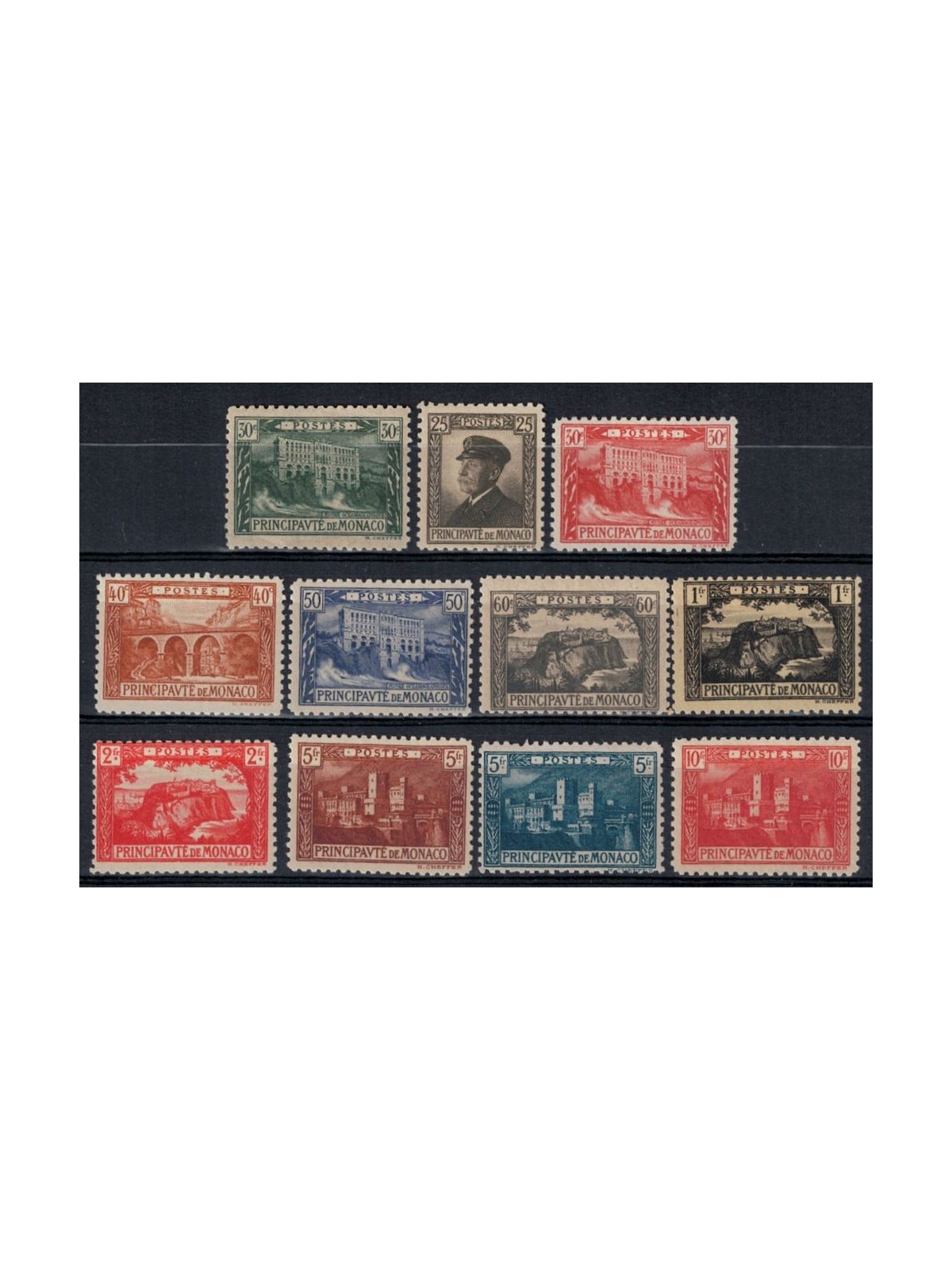 MONACO 1922 Effigy of Albert I and views 11v MNH**