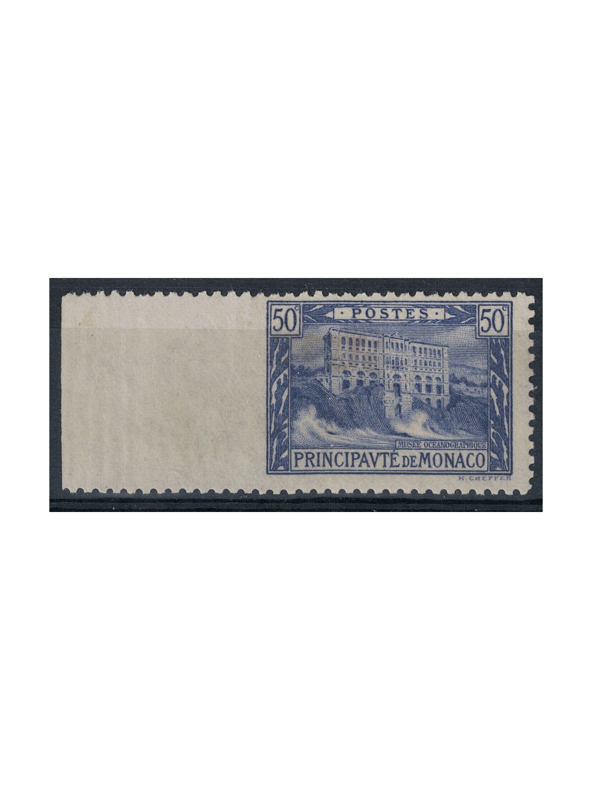 MONACO 1922 Variety - Views not perforated on the left 1v MH*