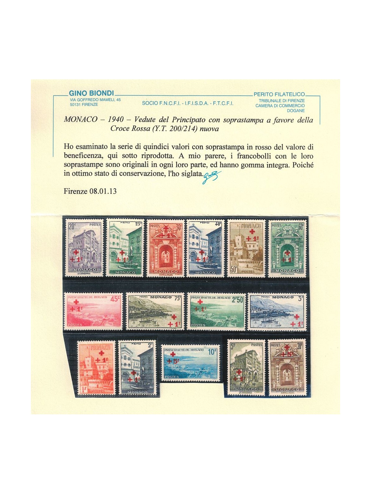 MONACO 1940 Pro Croce Rossa 15v MNH** ©