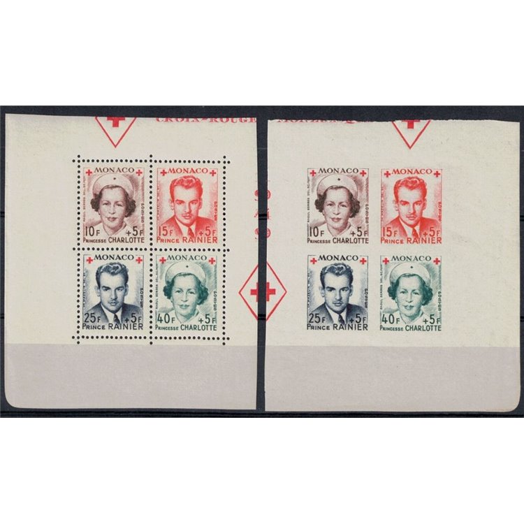 MONACO 1949 A profitto della Croce Rossa 8v MNH**
