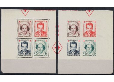 MONACO 1949 For the benefit of the Red Cross 8v MNH**