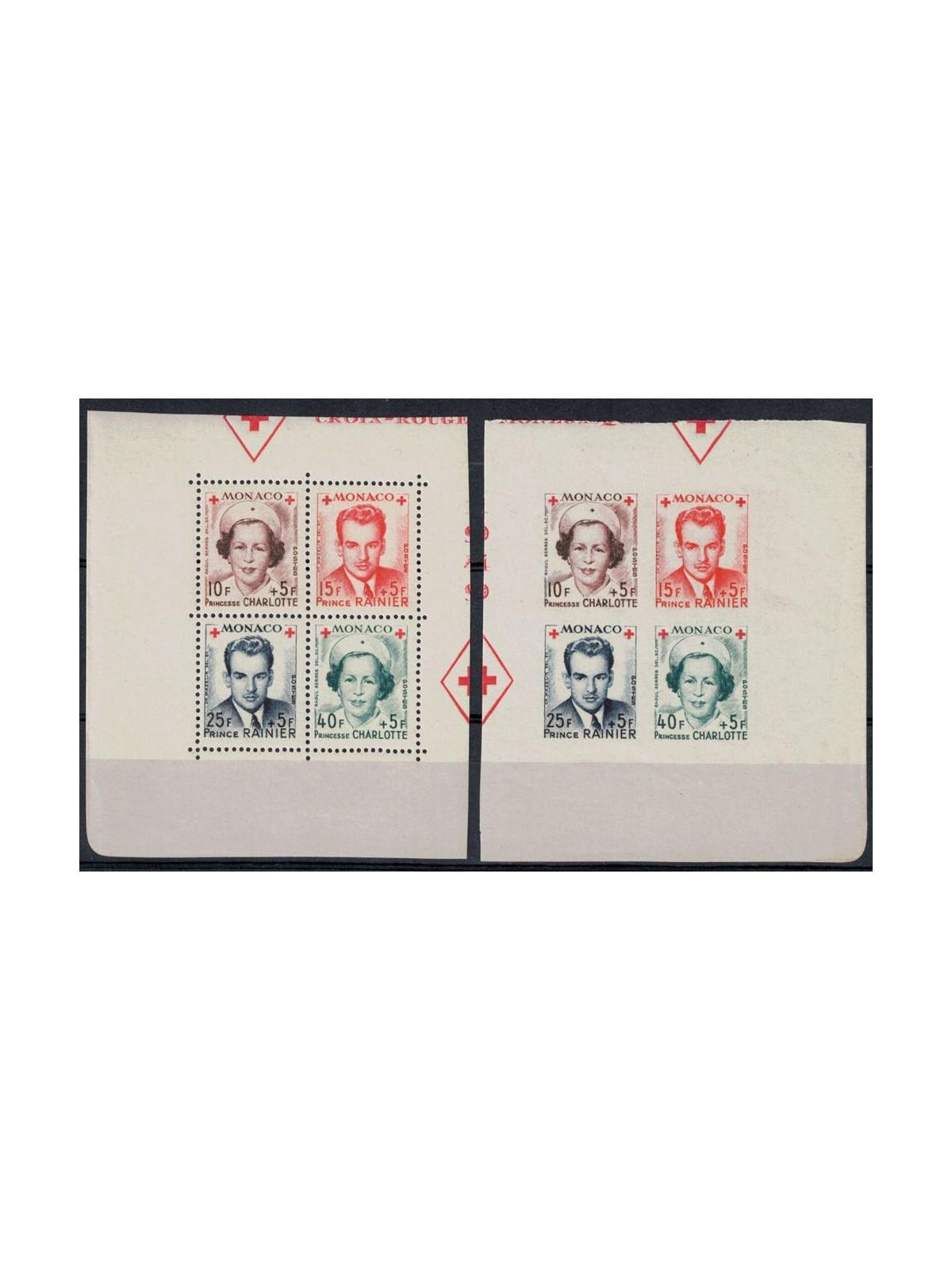 MONACO 1949 A profitto della Croce Rossa 8v MNH**